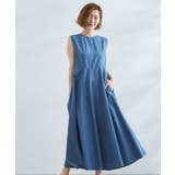 すっきり見え 軽やかデニムノースリーブワンピース | grove | 詳細画像1