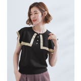 ブラック(519) | 【ひんやり/UVカット】大人の可愛さ セーラーカラーニット | grove