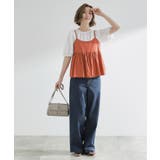 【2点SET/お洒落見え/体型カバー】ツイード調キャミ×ブラウスセット | grove | 詳細画像10 