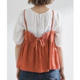 【2点SET/お洒落見え/体型カバー】ツイード調キャミ×ブラウスセット | grove | 詳細画像17 