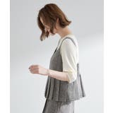 【2点SET/体型カバー】夏から秋まで着まわせる!プリーツビスチェセットアップ | grove | 詳細画像1