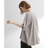 後ろ姿で魅せる バックドロストシャーリングTシャツ | grove | 詳細画像2