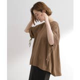 後ろ姿で魅せる バックドロストシャーリングTシャツ | grove | 詳細画像10