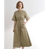 ソフトカーキ(027) | 軽やかに決まる ワークシャツワンピース | grove