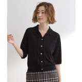 ブラック(019) | 華やぐラメモールで秋先取り 衿付きプルオーバーニット | grove
