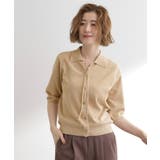 グレージュ(050) | 華やぐラメモールで秋先取り 衿付きプルオーバーニット | grove