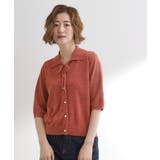オレンジ(069) | 華やぐラメモールで秋先取り 衿付きプルオーバーニット | grove