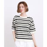 ボーダー(303) | 【ひんやり・UVカット・洗濯機◎】Tシャツ感覚で着られるコットン混ニット | grove