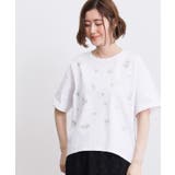 フラワーモチーフスパンコールTシャツ | grove | 詳細画像2