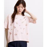 フラワーモチーフスパンコールTシャツ | grove | 詳細画像9