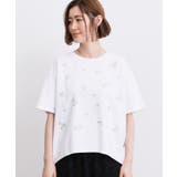 フラワーモチーフスパンコールTシャツ | grove | 詳細画像13