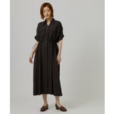 1枚でも羽織でも◎ ウエストドロストシャツワンピース | grove | 詳細画像3