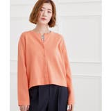 ペールオレンジ(065) | 【洗える】毛玉軽減クルーネックカーディガン | grove