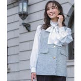 【手洗いOK】ツイードペプラムジレ | grove | 詳細画像2 