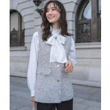 【手洗いOK】ツイードペプラムジレ | grove | 詳細画像1 