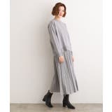 【SETUP可能】冬から春まで軽やかに ラメラインニットプリーツスカート | grove | 詳細画像2