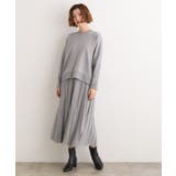 【SETUP可能】冬から春まで軽やかに ラメラインニットプリーツスカート | grove | 詳細画像3