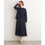 【SETUP可能】冬から春まで軽やかに ラメラインニットプリーツスカート | grove | 詳細画像11