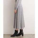 【SETUP可能】冬から春まで軽やかに ラメラインニットプリーツスカート | grove | 詳細画像14