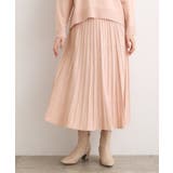 ピンク(070) | 【SETUP可能】冬から春まで軽やかに ラメラインニットプリーツスカート | grove