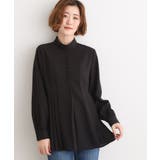 【マシンウォッシュ/防シワ/UVカット】裾プリーツ取り外しボウタイブラウス | grove | 詳細画像15 