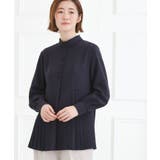 【マシンウォッシュ/防シワ/UVカット】裾プリーツ取り外しボウタイブラウス | grove | 詳細画像21 