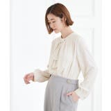 【マシンウォッシュ/防シワ/UVカット】ボウタイブラウス【マルチWAY】 | grove | 詳細画像2 