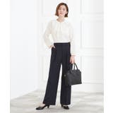 【手洗いOK】フロントラッフルフリルブラウス | grove | 詳細画像3