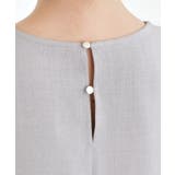 【マシンウォッシュ/防シワ】袖ドッキングペプラムブラウス【着回しカセット】 | grove | 詳細画像15 