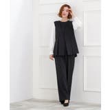 【マシンウォッシュ/防シワ】袖ドッキングペプラムブラウス【着回しカセット】 | grove | 詳細画像8 