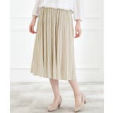 【選べる着丈/ウエストゴム】ヴィンテージサテンプリーツスカート【手洗いOK】 | grove | 詳細画像1 