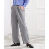 グレー(012) | スタイリングが上品に決まる、ウールライクワイドパンツ | grove