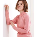 ピンク(071) | シアー切替ハイネックプルオーバー | grove