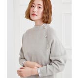 ライトグレー(012) | ラグランスリーブ肩釦ニット | grove
