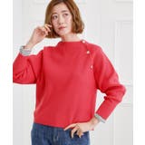 ピンク(073) | ラグランスリーブ肩釦ニット | grove