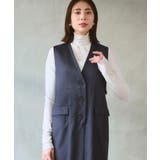 高評価!【一枚着/ジレ】着回しできるトレンチライクジャンドレ | grove | 詳細画像6