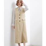 ベージュ(052) | 【一枚着／ジレ】着回しできるトレンチライクジャンドレ | grove