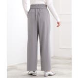 きれい見えとイージーな着心地を両立した、ウエストシャーリング ワイドパンツ | grove | 詳細画像15 