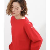 【おうちで洗える】顔周りすっきり、ボートネックニット | grove | 詳細画像17 