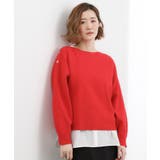 【おうちで洗える】顔周りすっきり、ボートネックニット | grove | 詳細画像18 