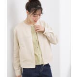 スエードライク ノーカラーブルゾン | grove | 詳細画像3 