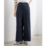 ブルー(093) | シンプルを品よく格上げ サイドビットワイドパンツ | grove