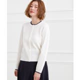 オフホワイト(003) | ミニケーブルクルーネックカーディガン | grove