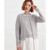 グレー(012) | ミニケーブルクルーネックカーディガン | grove