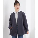 ダンボールジャージ ノーカラーミドルコート | grove | 詳細画像6 