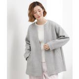 杢グレー(013) | ダンボールジャージ ノーカラーミドルコート | grove