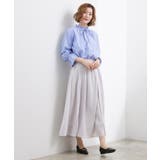 動くたびに表情が生まれる 軽やかストライププリーツスカート | grove | 詳細画像2 