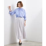 動くたびに表情が生まれる 軽やかストライププリーツスカート | grove | 詳細画像3 