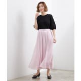 動くたびに表情が生まれる 軽やかストライププリーツスカート | grove | 詳細画像6 