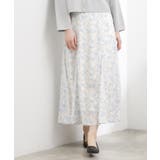 オフフラワー(103) | フラワープリント楊柳マーメイドスカート | grove